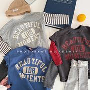 新商品 キッズ Tシャツ 女の子上着　カジュアル重ね着風  トップス 大人気韓国風子供服LF