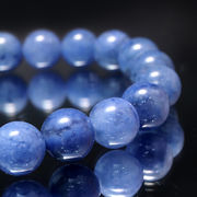 ブレス　デュモルチェライトインクォーツ＜ブラジル産＞　丸