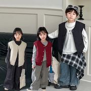 韓国風 キッズ 厚手ベスト 4色 90-160cm ゆったり