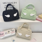 トートバッグ　デザイン　可愛い　韓国ファッション　ドット柄