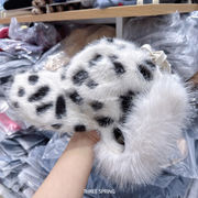 ファーハット　レオパート　イヤーカフハット　ヴィンテージ　デイリー　韓国帽子