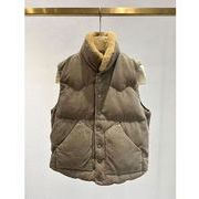 コットン キルティング コーデュロイ スタンドカラーベスト