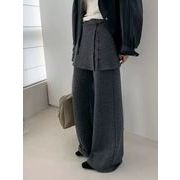 2025年INS 夏新作　韓国風    気質  リボン　カジュアル系　裏起毛 ロングパンツ