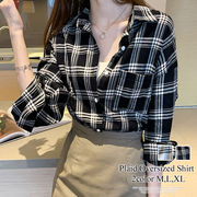 チェック柄オーバーサイズシャツ