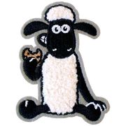 【取寄せ商品】ひつじのショーン モコモコ刺繍ステッカー（クッキー）