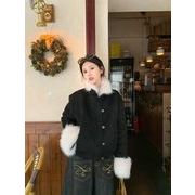 2025年INS秋冬新作　おしゃれ　気質　フィット & スリム 一体スエードコート