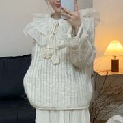 ニットトップス　セーター　デザイン　韓国ファッション