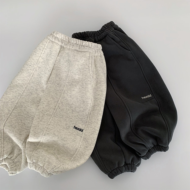 2025秋冬※MAI☆子供裏起毛スウェットパンツ 無地ゆったり