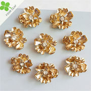 花 アクセサリーパーツ デコパーツ 貼り付けパーツ 合金パーツ ペンダント ハンドメイド DIY素材