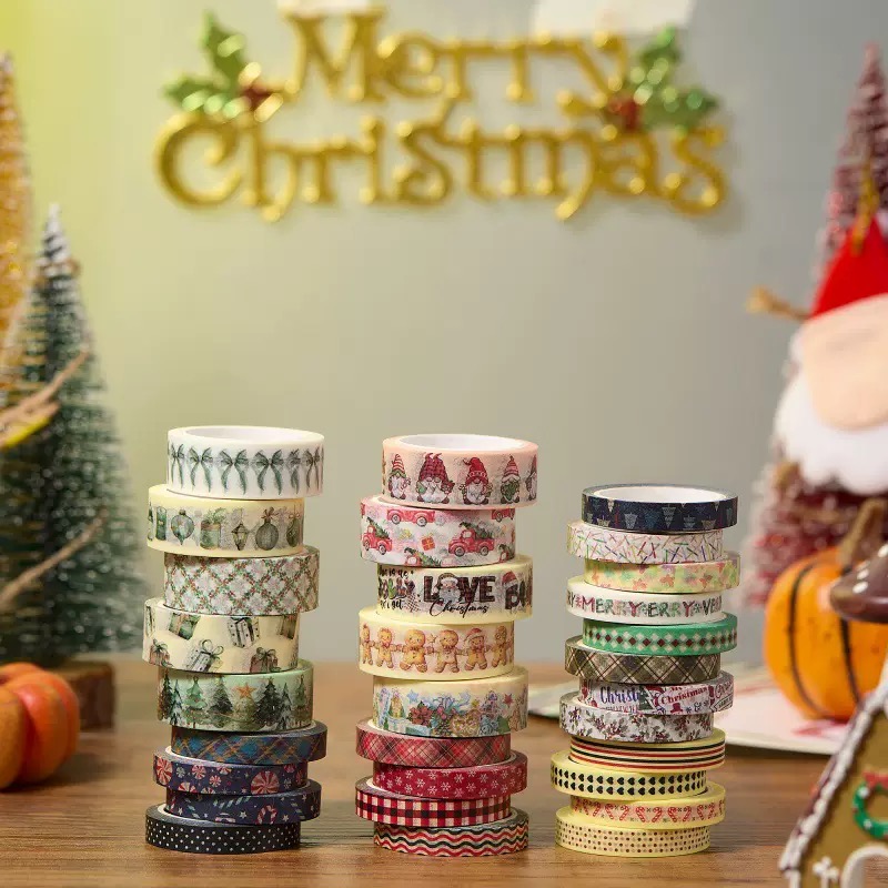 30巻便利セット クリスマスデコレーション和紙テープ