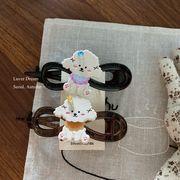 バンスクリップ　ヘアアクセサリー　レディース　韓国ファッション　犬