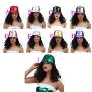 ヒップホップ帽子 ダンスウェア お目立ち度満点!メタリック帽子/ホット帽子 パーディー帽子 舞台帽子