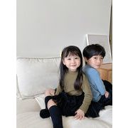 激安 【2025秋冬新品】韓国風子供服  キッズ服  無地 長袖 インナー  Tシャツ  80m-140cm  12色