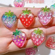 デコレーション アクセサリーパーツ 樹脂 手芸DIY デコパーツ デコ 硬質ケース アクリル 夜光  苺