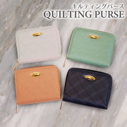 キルティング 財布 二つ折り 長財布 雑貨 小銭入れ カード収納 贈り物 ギフト