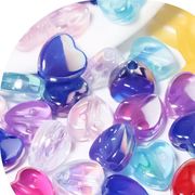 アクリルビーズ　アクセサリーパーツ　約500ｇ入り(2700個前後)　ハート 海外倉庫発送