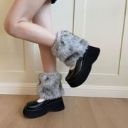 レッグカバー フットカバー レッグウェア  ルーズソックス風 フェイクファー