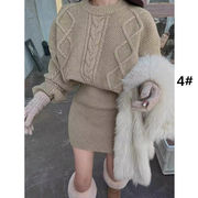 ニットワンピース ワンピース ニット レディース チュニック 長袖 秋冬 カジュアル ニットワンピ