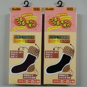 【暖か×カカトつるつる】婦人　シルク2重編パイナップルソックス（箱入り）