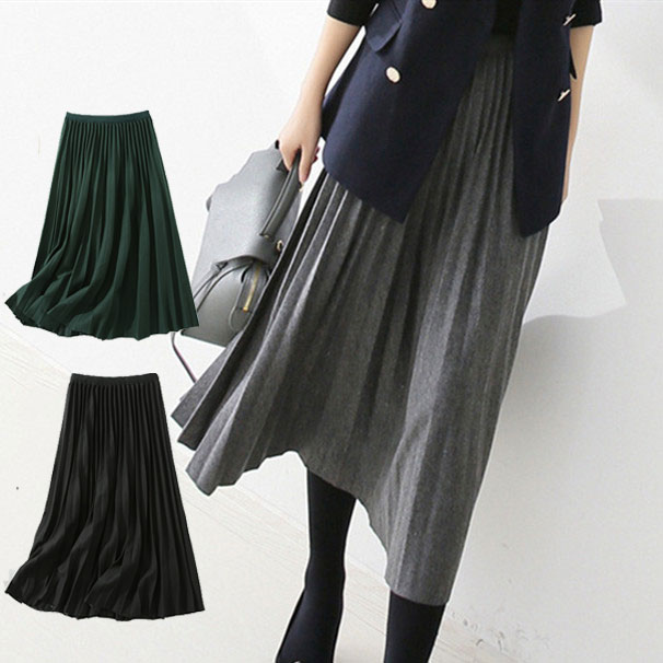 秋冬新作 プリーツスカート レディース ロングスカート プリーツ スカート ボトムス きれいめ 通勤