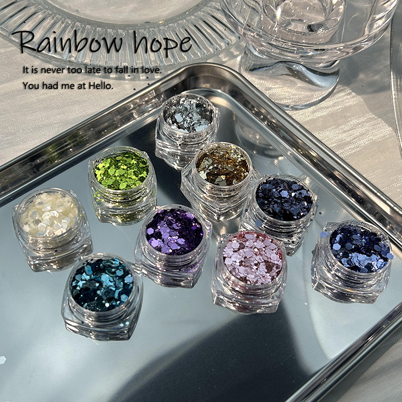 ネイルパーツ キラキラ 薄型 埋め込み ホログラム ジェルネイル デコレーション MIX マジカルグリッター