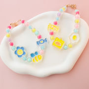 ペット ネックレス　首輪 首飾り アクセサリー リボン ペット用品 ハンドメイド　犬　猫