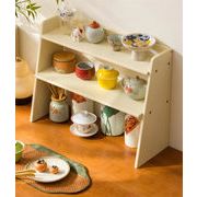 素敵なデザイン オープンデザインの台形ティーセット収納ラック デスクやテーブルに置けて