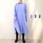 【2026新作】先染めストライプ　シャツワンピース(33122)