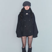 今季マストバイ   気質   おしゃれ   ダブルボタン   ウールライク  コート