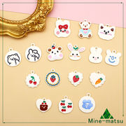 熊 兎 アクセサリーパーツ デコパーツ カン付き ペンダント DIY素材 ハンドメイド 可愛い