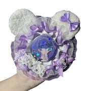 DIYパーツ 痛バッグ装飾 推し活 素材 缶バッジ用 パッチ 缶バッジケース 華やかなロゼット 10色