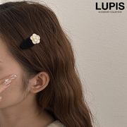 ヘアアクセサリー ヘアクリップ フラワー パール ベロア 小さめ 小ぶり 上品 エレガント 華やか 大人っぽ