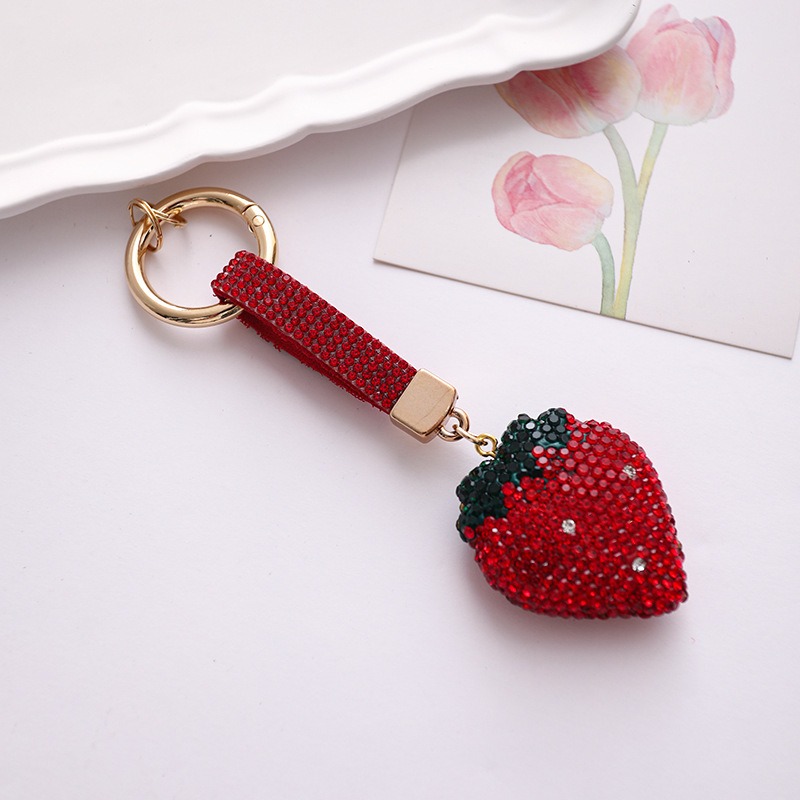 ラインストーン いちご キーホルダー イチゴ キーホルダー キー
