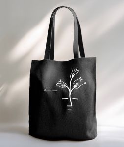 おしゃれトートバッグ花 