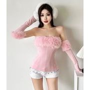 下着 ベスト  キャミソール ブラー オフショルダー タンクトップ ジレ