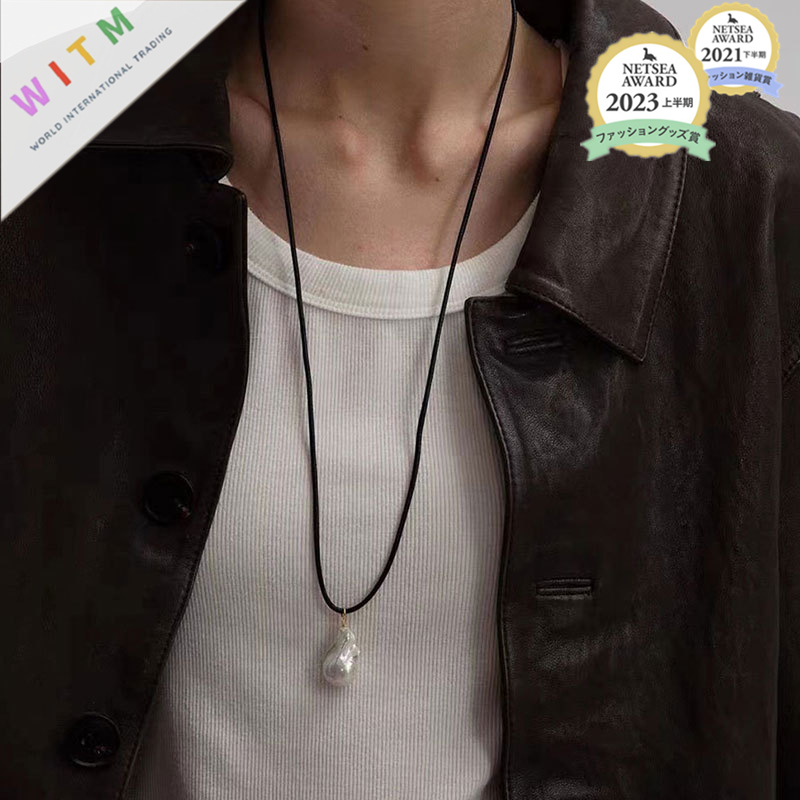 バロック真珠 ペンダント ネックレス ドローコード 首飾り アクセサリー レディース オシャレ