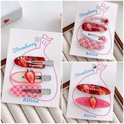 2/3/4個セット  ピンク   いちご  ヘアクリップ  イチゴ  ヘアピン  イチゴ髪飾り  いちご雑貨