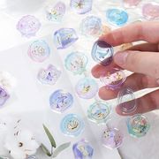 DIY用 手帳用 貼り付け スマホケース シール 可愛い 立体  火塗はんこ 装飾用 手芸用品