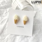 ピアス イヤリング ソフトクリーム 食品サンプル ユニーク ポップ かわいい スイーツ カジュアル