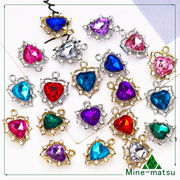 ハート形 アクセサリーパーツ 大人気デコパーツ 髪飾り DIY素材 ハンドメイド 貼り付けパーツ