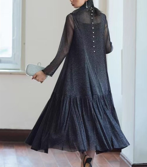 人気新作 ワンピース レース 長袖ワンピース 気質 レディースファッション 2点セットオシャレ