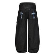 メンズファッション デニム パンツ 男女兼用 ストリート系 ボトムス 秋冬 2025新作★