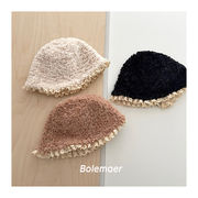 子供帽子　キッズバゲットハット　レース　韓国キッズハット