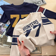 2026春新作　子供服　キッズ　英字　プリント　長袖　Tシャツ　カジュアル　トップス　可愛い　おしゃれ