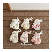 ★全7色★　子供手袋　可愛いミトン　レース　首掛け　韓国キッズハット