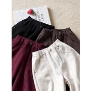 【韓国風子供服】裏ボア コーデュロイ 暖パン 男女兼用 ゆったり 防寒 カジュアルパンツ