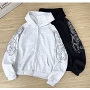 トップス メンズ トレーナー スウェット フード付き アメリカン風