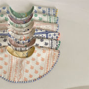 2026新作　ベビースタイ　柔らか　リバーシブル　水玉　花柄　よだれかけ　新生児　ビブ　選べる6色