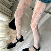 ストッキング 星柄 スター ジャガード シアー 薄手 セクシー ギャル 原宿系 可愛い