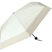 ジミージー　晴雨兼用ＵＶ加工　折りたたみ傘（５５ｃｍ）オフホワイト・ベージュ１